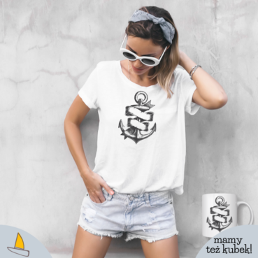 Ribbon Anchor Damski T-shirt