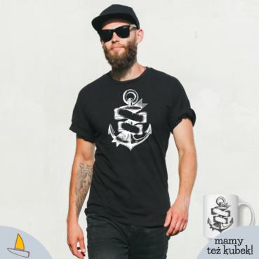 Ribbon Anchor Męski T-shirt
