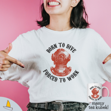Born To Dive Damski T-shirt