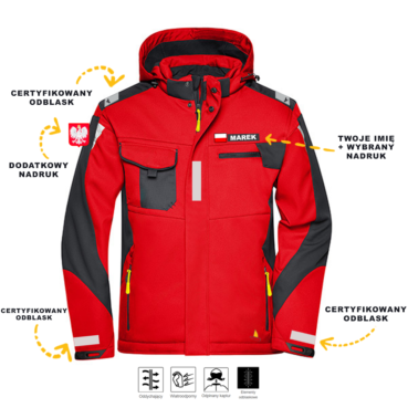 Rejsowa kurtka softshell SEAMAN X23 z personalizacją